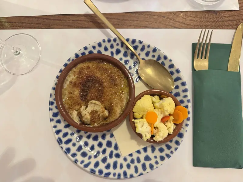 An everyday plated meal, photographed on a phone